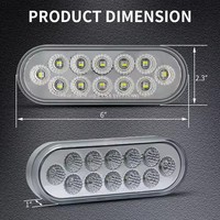 Nouveaux feux arrière LED en plastique de haute qualité approuvés DOT, 6 pouces, double couleur, remplacement pour camion et remorque