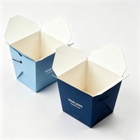 Boîte d'emballage personnalisée en papier kraft écologique pour salades, nouilles et pâtes à emporter – Boîte à nouilles de haute qualité avec impression à l'encre de soja pour aliments