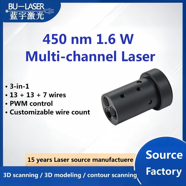 High Power 450nm 1.6W Blue Multi Line Laser Diode Module for 3D Vision Scanning and Structured Light
