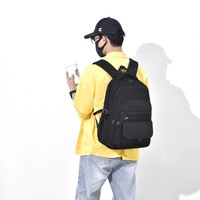 Mochila Unisex Impermeable de Poliéster con Cierre para Estudiantes Universitarios, Diseño Urbano de 20-35L, Gran Capacidad, Logotipo Personalizado, con Amortiguación de Aire