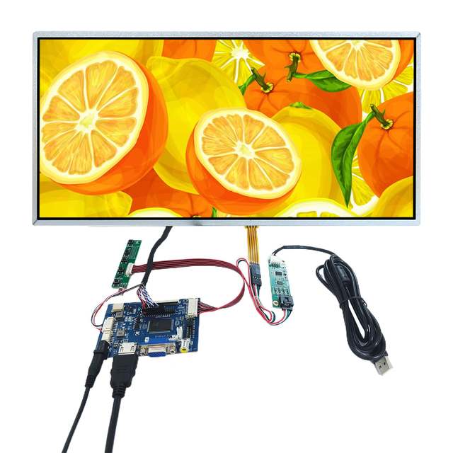 Indoor Lcd Screen 1366X768 15.6 Inch Lcd Touch Screen Resistive 15.6 Lcd Panel 40 Pin Lvds Display With Driver Board Kit