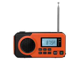 Radio multifonctionnelle AM FM avec manivelle solaire, charge USB, écran LCD, alarme, étanche, radio portable pour l'extérieur - Product Image 5