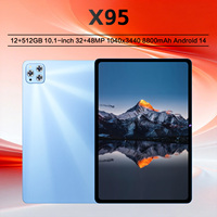 Tablet X95 10.1" Prime 12GB RAM 1TB ROM 108MP 8800mAh 4G/5G WiFi Dual SIM+TF Baru MTK Android 15 Octa Core Bersertifikasi ROHS
