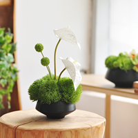 Arrangement floral artificiel vert et blanc, écologique, durable, plantes artificielles de luxe pour Noël moderne, Saint-Valentin