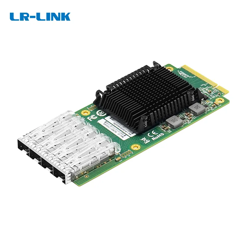 LR-LINK LREM3500PF-4SFP PCIe x8 Quad-Port SFP Gigabit Mezzanine Ethernet 1000Base-X Fiber Network Module