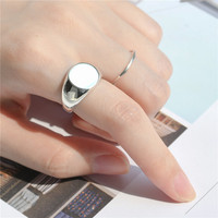 Ada Jewelry Anillo de Plata de Ley 925 para Mujer, Estilo Coreano, Acabado Liso, Anillo de Eternidad, Venta al por Mayor
