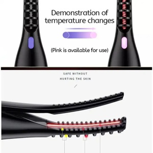 Top Sellers Makeup Kit 3D Mini Portable Rechargeable Black Eyelash <b>Brush</b> with Comb Heated Eyelash Curler Electric Lash Curler - Product Image 2
