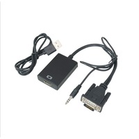 DHL 20pcs 1080P HD Vga vers Hdmi avec câble Audio 3.5mm adaptateur Vga vers Hdmi pour PCProjector Ps4 ordinateur portable vers convertisseur vidéo HDTV