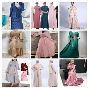Ensemble Abaya 2 pièces en crêpe de qualité supérieure avec robe intérieure et ceinture vente en gros de vêtements islamiques pour le ramadan musulman Eid Abaya turque simple - Product Image 5