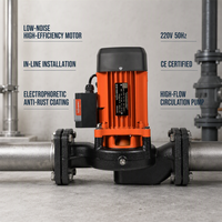 Pompe de circulation verticale en ligne IPUS PL, mini-pompe à faible bruit pour eau froide et chaude, idéale pour les systèmes CVC et solaires à énergie aérienne