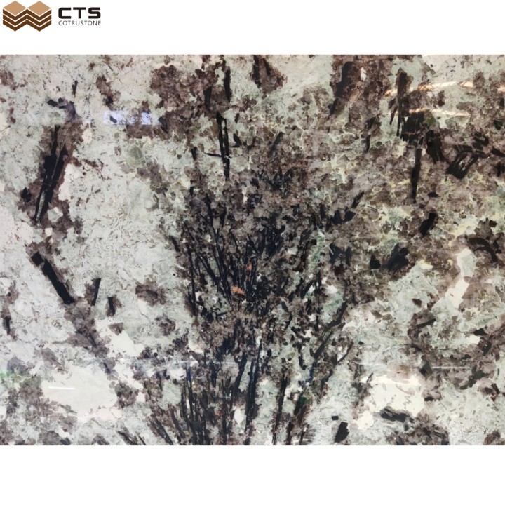 Luxury Light through polish snow fox marble slab product bar countertops interior wall decor tile