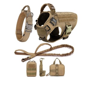 Harnais et <span class=keywords><strong>laisse</strong></span> tactiques de luxe <span class=keywords><strong>en</strong></span> nylon solide 3 pièces pour grands chiens – Collection Hot Training - Product Image 1