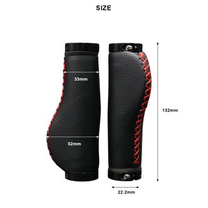 RIDERACE Poignées de guidon de vélo de montagne Durable en fibre antidérapante en cuir vtt barre de poignée de vélo pièces de poignée verrouillables - Product Image 6