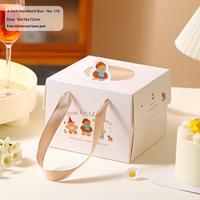 Boîtes à emporter haut de gamme en gros avec bases renforcées, 4/5/6 pouces, finition mate, pour l'emballage de mousses et desserts