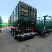 Semi-remorque à clôture pour le transport de bétail, 3 essieux, en acier, haute qualité, personnalisée, 20-50 tonnes, vente directe usine, pour le Nigéria
