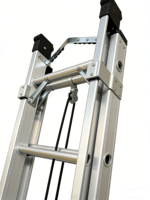 Échelle industrielle moderne extensible en aluminium, capacité 150 kg, échelle d'extension pour grenier, échelle à marches 16 marches, échelle à marches 40 marches