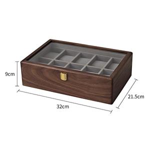 Belle boîte d'affichage de montre en <span class=keywords><strong>bois</strong></span> <span class=keywords><strong>massif</strong></span> SY affichage de montre transparent et boîte de rangement pour bijoux utilisés pour stocker des montres - Product Image 2