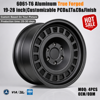 Jantes en alliage d'aluminium GY 6061-T6 forgées sur mesure, style rétro tactique, multi-fentes, 18-28, 5x130, 5x120, 6x139.7, pour Defender, LC300, Hilux