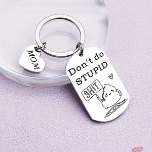 <span class=keywords><strong>2022</strong></span> nouveau acier inoxydable dessin animé décapsuleur porte-clés écologique ne <span class=keywords><strong>pas</strong></span> faire stupide pendentif collier fête des mères cadeau - Product Image 4