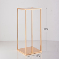 Centro de Mesa Alto para Boda, Columna Decorativa para Mesa, Jarrones Dorados de Hierro, Pedestal de Pasillo, Soporte de Metal para Flores