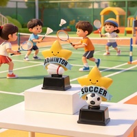Trofeo Deportivo Personalizado ROOGO de Resina Grabado con Láser, Base Geométrica Moderna, Copa de Premio, Reconocimiento a Empleados, Negocios Corporativos