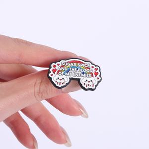 Pin de Esmalte de Sugar Spice and the Blood of My <span class=keywords><strong>Enemies</strong></span>, Broche de Parodia de Corazón y Nube, Insignia para Mochila, Joyería, Regalo para Niños y Amigos - Product Image 4