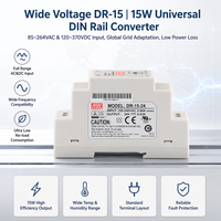 MEANWELL DR-15 15W Tek Çıkışlı DC Güç Kaynağı 12V 1A Din Raylı CE 85-264VAC Girişli Endüstriyel Kontrol İçin
