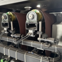 Machine de polissage automatique industrielle QJ pour le finissage des surfaces métalliques, haute sécurité, moteur de 7,5 kW, boîte de vitesses, moteur à engrenages