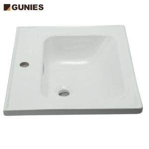 Lavabo de comptoir en céramique haut de gamme de style européen et américain, design moderne avec égouttoir, très vendu - Product Image 5