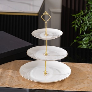 Nordic Style Three-Layer Round Ring Cake Stand Afternoon Tea Dessert Tray Snack Stand Display Stand Fruit Plate Wedding Candy Pl - Product Image 3