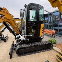 Mini-excavatrice sur chenilles d'occasion SANY 26U 2T avec moteur et système hydraulique fiables, faible nombre d'heures, bon état