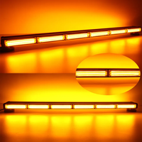 Barre lumineuse stroboscopique LED sur le toit COB Double rangée de feux de détresse ambrés avec accessoires magnétiques pour feux de voiture