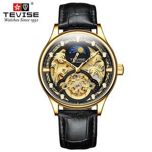 Montre mécanique de mode 820D ajourée, lumineuse, automatique, phase de lune, pour homme, très vendue - Product Image 2