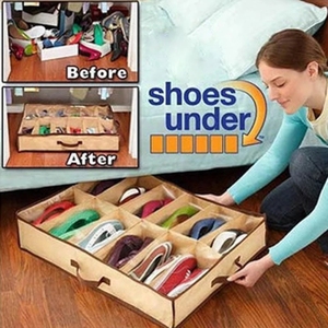 TK16 Storage Tool scatola portaoggetti in tessuto Non tessuto scatola per scarpe pieghevole per il commercio estero mondiale scatola per scarpe a prova di polvere a 12 griglie - Product Image 6