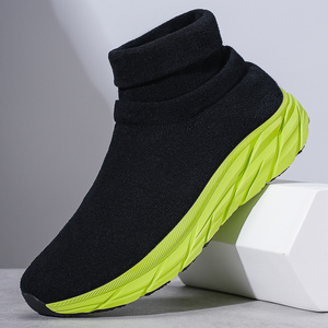 Chaussures décontractées pour hommes, style marche, respirantes, <span class=keywords><strong>en</strong></span> maille extensible, avec semelle intérieure <span class=keywords><strong>en</strong></span> forme de chaussette, semelle intermédiaire <span class=keywords><strong>en</strong></span> EVA, semelle extérieure <span class=keywords><strong>en</strong></span> caoutchouc, logo personnalisé - Product Image 4