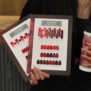 <span class=keywords><strong>Gel</strong></span> esmaltado de ojo de gato astillado rojo Burdeos de 10 colores 2025 nuevo producto pequeño conjunto de tienda de uñas SISTEMA DE Color común - Product Image 5