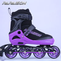 Patins à roues alignées pour adultes Patins à roues alignées intégrés en alliage d'aluminium Chaussures de patins à roues alignées à roulettes entièrement clignotantes