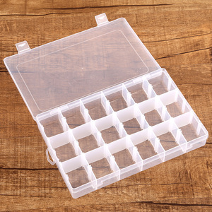 Transparent 18 Compartment Jewelry Storage <b>Box</b> With Lid Plastic Organizer For <b>Sewing</b> Needle And Small Parts Storage - Product Image 2