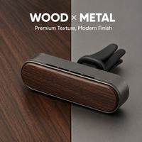Diffuseur de parfum pour voiture en noyer noir moderne, best-seller transfrontalier, à clipser sur grille d'aération, style néoclassique, diffusion de parfum de luxe léger
