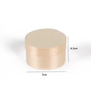 Disposable Wooden Round Box Biodegradable Food Container Christmas Cake Gift Packaging Box Wood Boxes