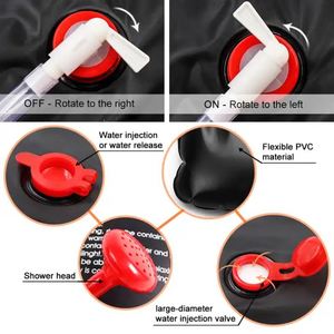 Sac de douche portable d'urgence Gear Black Solar Heating Outdoor Ultralight Pvc 20L pour le camping - Product Image 4