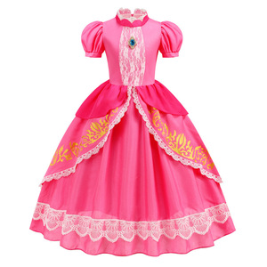 Costume de cosplay <span class=keywords><strong>Princesse</strong></span> Pêche pour films et séries TV, Robe Rosalina, Robes Lolita fantaisie pour filles pour fêtes d'anniversaire et carnaval pour enfants - Product Image 5