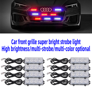 Luz estroboscópica delantera de coche, luz de advertencia de carretera, decoración, super brillante, led rojo, azul, blanco, amarillo, 12V - Product Image 2