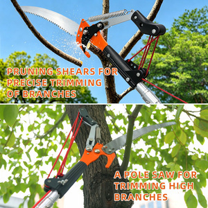 Élagueuse <span class=keywords><strong>télescopique</strong></span> en aluminium avec lame de scie en acier inoxydable, connecteur fileté en métal, <span class=keywords><strong>coupe</strong></span>-branches pour l'élagage des arbres fruitiers - Product Image 3