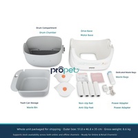 Nouvelle litière pour chat automatique semi-ouverte intelligente et facile à nettoyer avec construction en plastique PP et métal, capacité de 20 L, 1 kg
