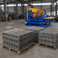 Machine de fabrication de briques creuses en ciment automatique personnalisée de haute qualité QT4-15 pour l'industrie du bâtiment