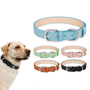 Colliers ronds colorés durables pour chiots Collier de cou en PU pour petits, moyens et grands chiens et chats - Product Image 1
