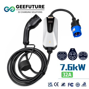 Cargador <span class=keywords><strong>de</strong></span> Batería <span class=keywords><strong>para</strong></span> Vehículos Eléctricos <span class=keywords><strong>de</strong></span> 7.6 KW, 7 kw, 32A, Estación <span class=keywords><strong>de</strong></span> Carga Portátil con RCD Tipo 1 2 NACS <span class=keywords><strong>para</strong></span> <span class=keywords><strong>Autos</strong></span> Tesla - Product Image 1