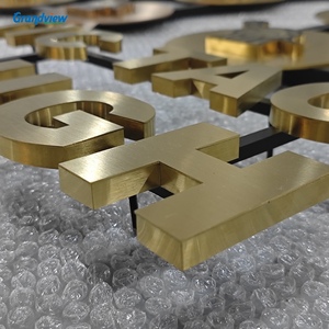 <span class=keywords><strong>ป</strong></span>้ายโฆษณาร้านเสริมสวยสุดหรู ผลิตตามสั่ง พร้อมข้อความและโลโก้ <span class=keywords><strong>ป</strong></span>้ายไฟ LED กระจกสีทอง พร้อมไฟ Halo สำหรับร้านค้า บริษัท - Product Image 6