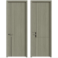 Porte de chambre d'hôtel fabriquée en Chine, design moderne, personnalisée, écologique, en aluminium et bois, compartiment étanche